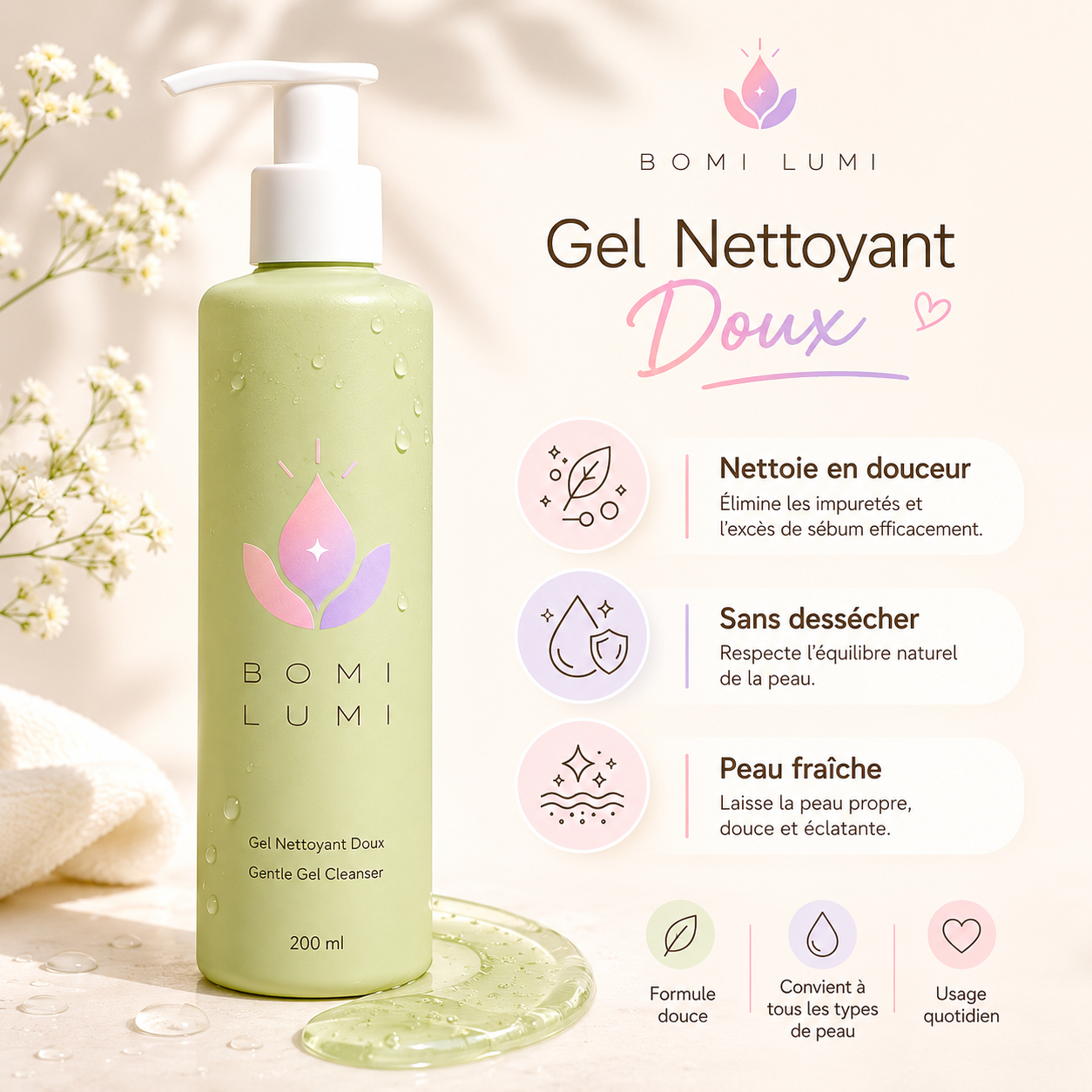 Première Rosée — Gel Nettoyant Doux