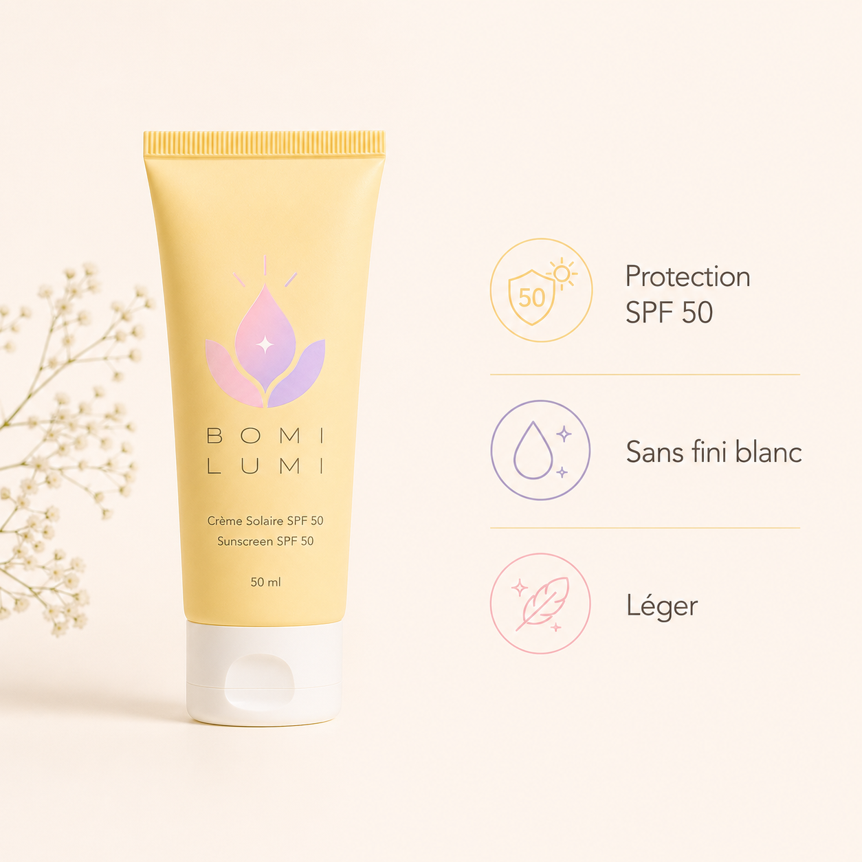 Bouclier de Lumière — Crème Solaire SPF 50