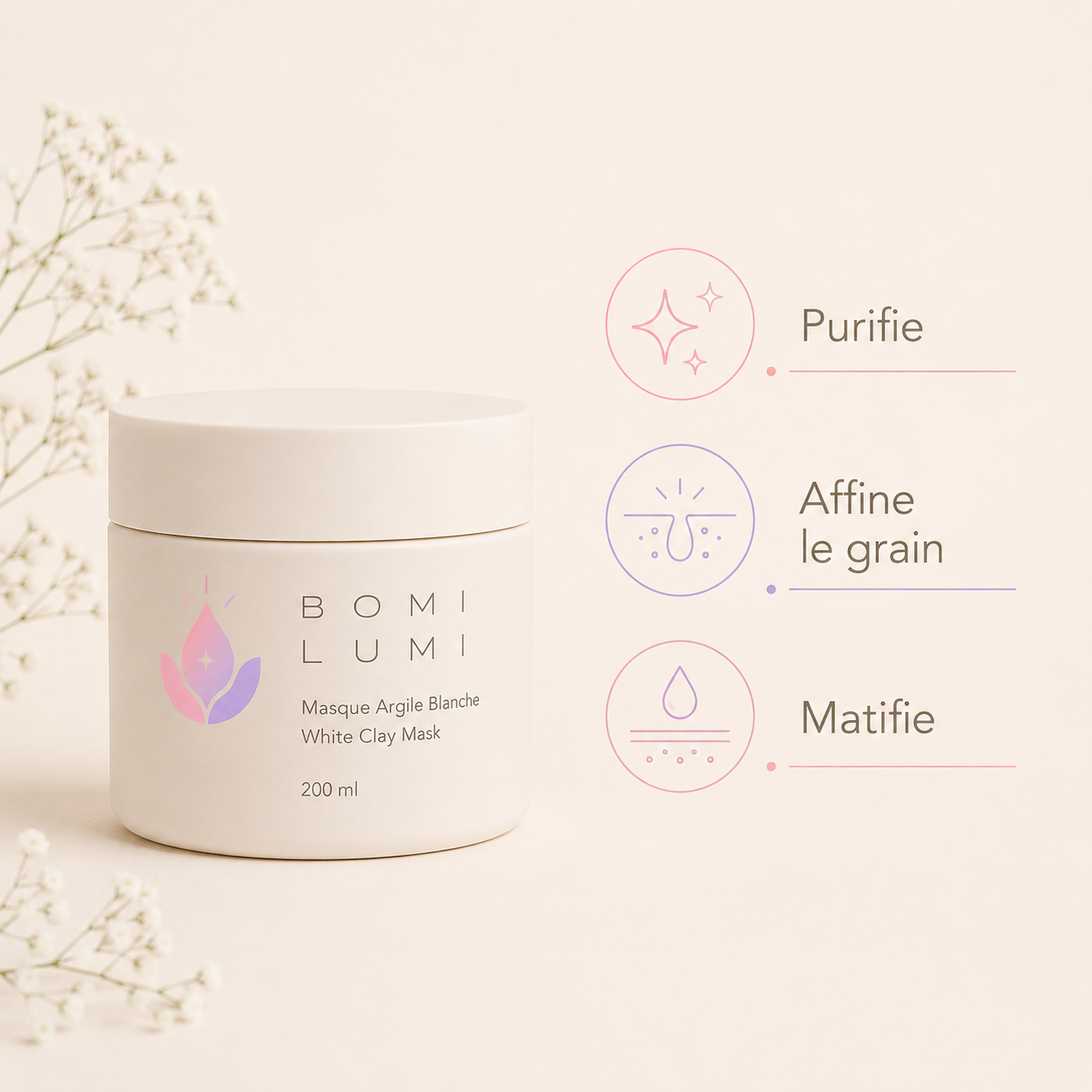 Argile de Neige — Masque Argile Blanche